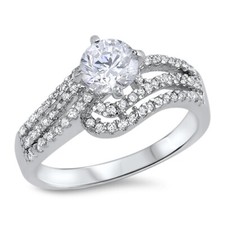 Sterling Silver 1.13 cttw Cubic Zirconia Ring - Free Gift Packaging