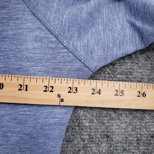 Eddie Bauer Hoodie Womens XL Blue Full Zip Fleece Sweatshirt Long Sleeve Heather - Picture 6 of 11