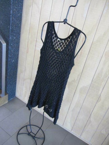 JERSEY GIRL embossed pattern A line style mesh tunic-14/16 $199 NWT - Picture 4 of 8