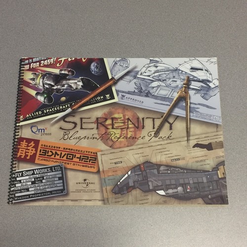 Rare Firefly Serenity Blueprints Reference Pack Designs & Plans Spiral 12”x16”
