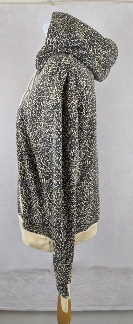 VETEMENTS Felpa Levi's tg S con cappuccio stampa leopardata coulisse tasca frontale rilassata 4379