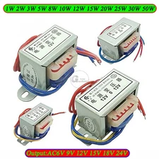 1W to 50W Power Transformer Output AC 6V 9V 12V 15V 18V 24V 30V-220V Single/Dual