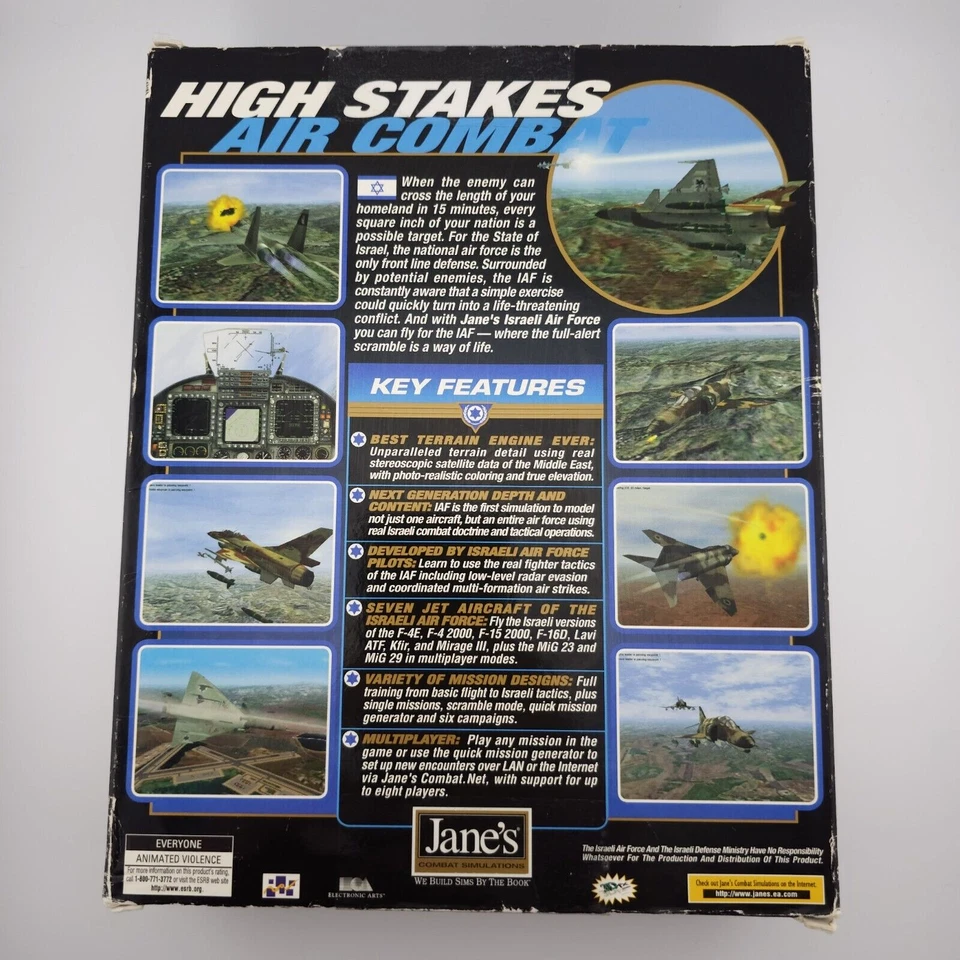 Jane's Combat Simulations: Israeli Air Force, 1998, Big Box, New & Inner Sealed - Image 3 of 4
