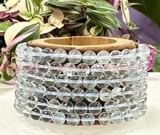 Wholesale 6 Pcs Natural Clear Crystal Bracelet 6/8mm 7.5 Healing Energy Crystal