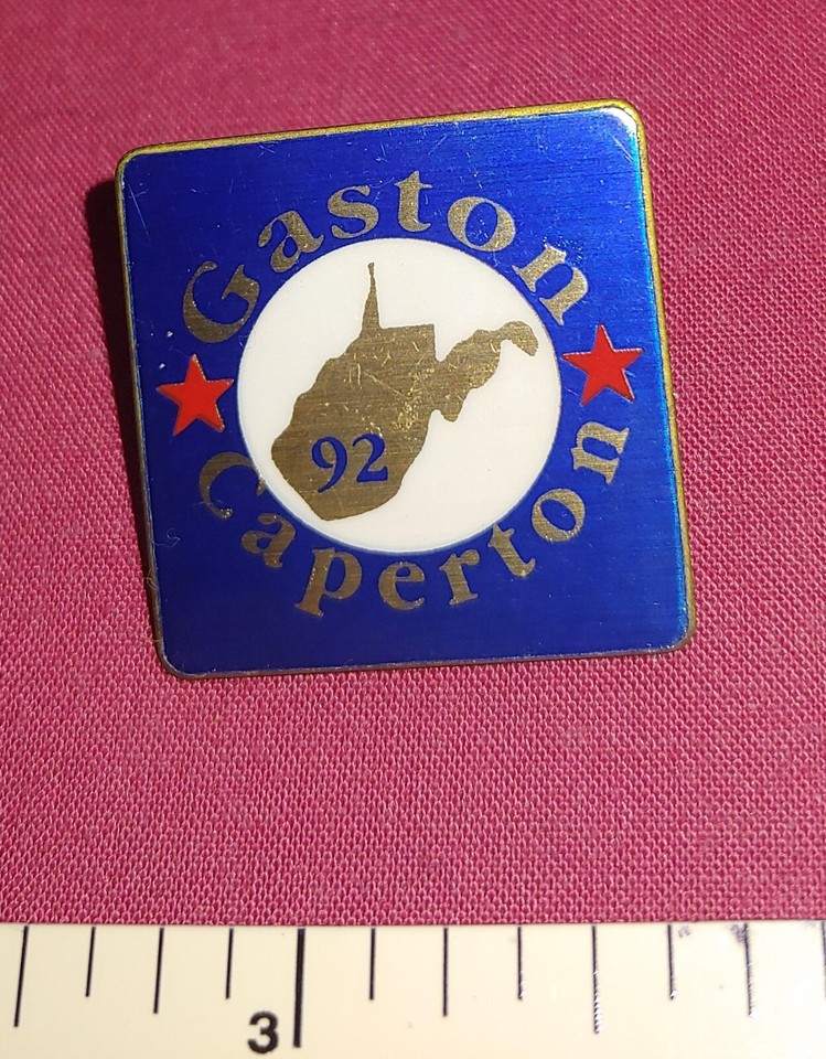 GASTON CAPERTON WEST VIRGINIA GOVERNOR 1992 DEMOCRAT POLITICAL LAPEL
