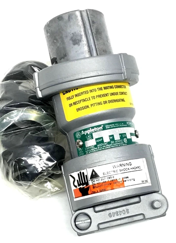 ACP3044BC APPLETON 4 HILOS 4 POLOS ESTILO 1 30 AMPERIOS ANILLO DE SUJECIÓN METÁLICO ENCHUFE Foto 2 de 3