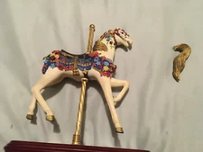 SF Music Box Co American Beauty Carousel World Collection Horse  see description