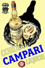 Poster poster poster advertising aperitif Cordial Campari print 40x60 cm.