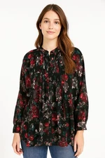 American Rag Women's Blouse Sheer Floral  Dark Romance Fairygoth Grunge Size S