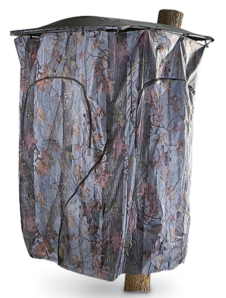 Universal Tree Stand Blind Kit Deer Hunting Big Game Camo Cover 2 Person 3 Windo - Image 2 of 4