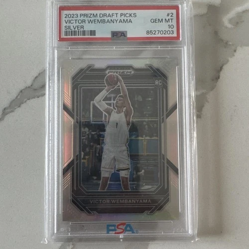 Panini Prizm 2023-24 Draft Picks Victor Wembanyama #2 Silver PSA 10 Rookie RC