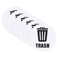 "12Pcs 5\" Recycling-MüLltonnen-Aufkleber Etiketten Selbstklebend Schwarz Auf Weiß"