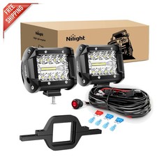 4-Inch LED Pods with 2" Tow Hitch - Complete Lighting Kit for Trucks  Trailers