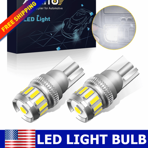 T10 194 168 LED Car License Plate Lights Wedge Tail Side Lamp 12V No Error White