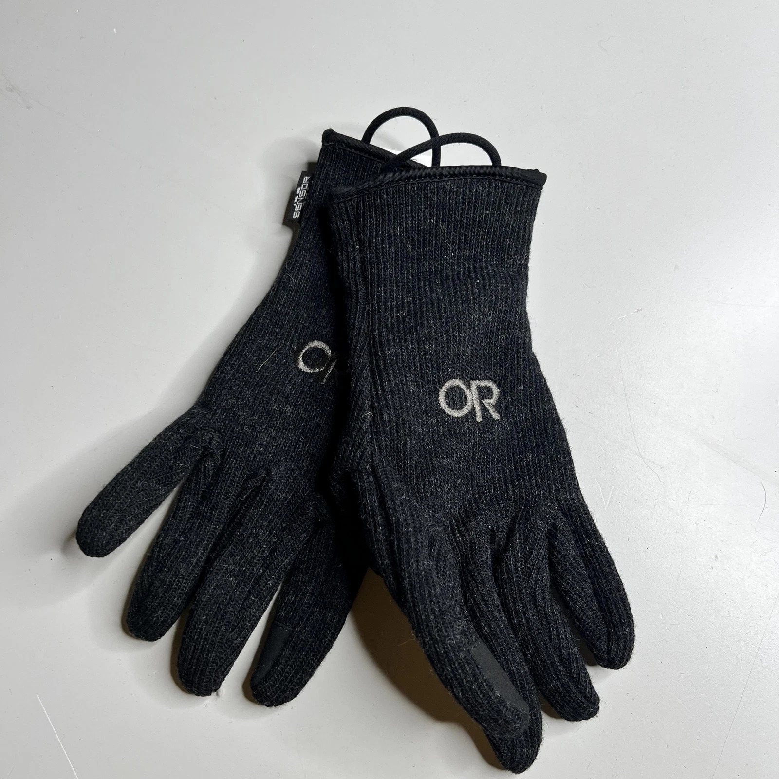 Outdoor Research Gloves Mens 7 Black Flurry Sensor Knit Touchscreen Winter