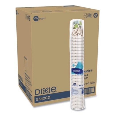 #ad Dixie 5342CD PerfecTouch 8 oz.Paper Hot Cups Coffee Haze 1000 CT New $150.00
