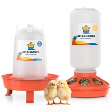 1L Chick Feeder, 1.5L Chicken Waterer - No Leakage Chick Feeder and Waterer K...