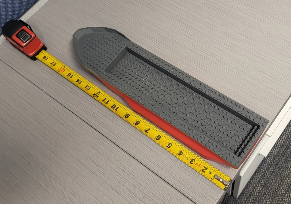 Lego Boat Ship Red Hull With 16" Grey Deck 62791 Pre Owned From 2007 Set 7906 - Image 3 of 4