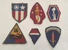Vtg Lot Of 6 WW2 US Military Army Marine Patches  16TH Armored Division Plus