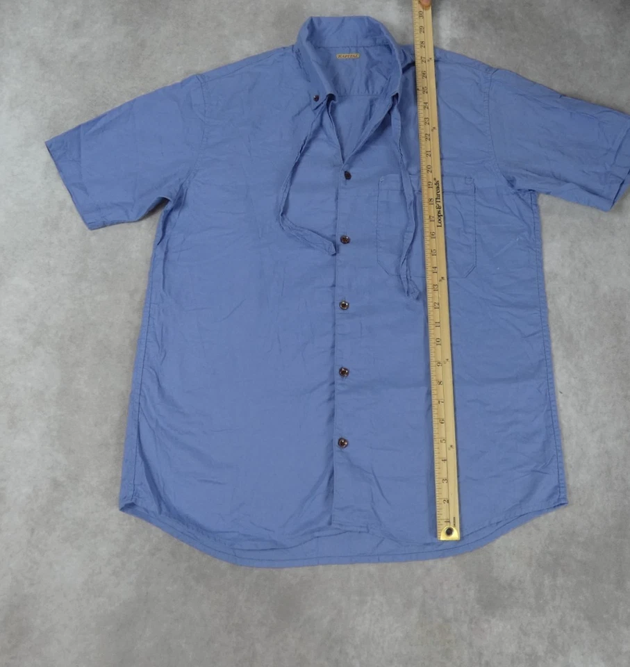 Camisa con botones Kapital para hombre talla L 3 azul manga corta hecha en Japón Foto 4 de 4