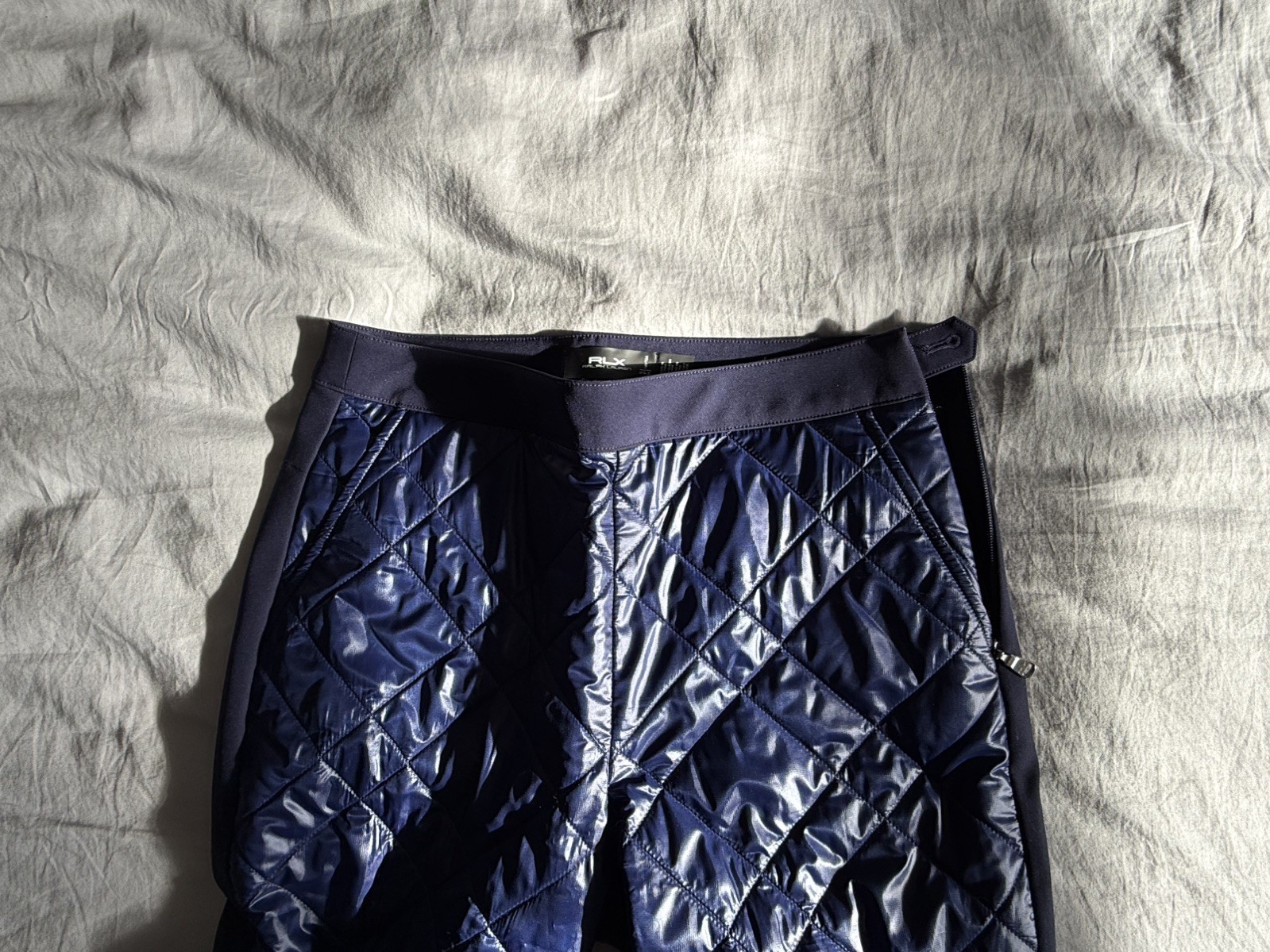 New RLX Ralph Lauren Women's Sz S Navy Blue  windbreaker Zip closure Pants  thumbnail 3