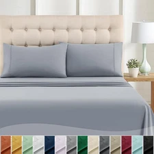 4 Piece Bed sheet set Microfiber Hotel Luxury Ultra Soft Deep Pocket Sheets