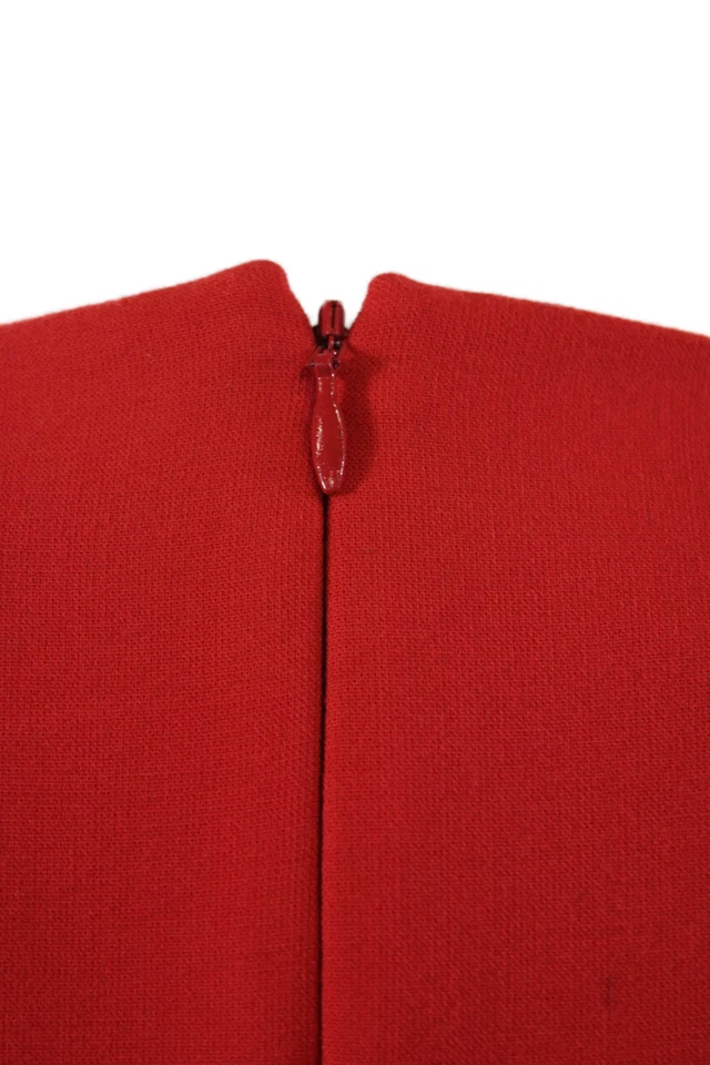 J Crew Womens Linen Blend Belted Round Neck Sleeveless Jumpsuit Red Size 2 - Image 4 of 4