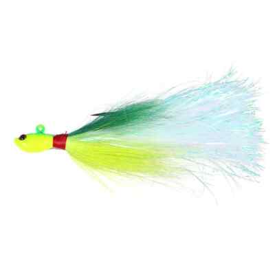 Lot 5pcs Bucktail Jig Heads Fishing Lure Saltwater ~8 Sizes~ 6 Colors~ FREE Ship