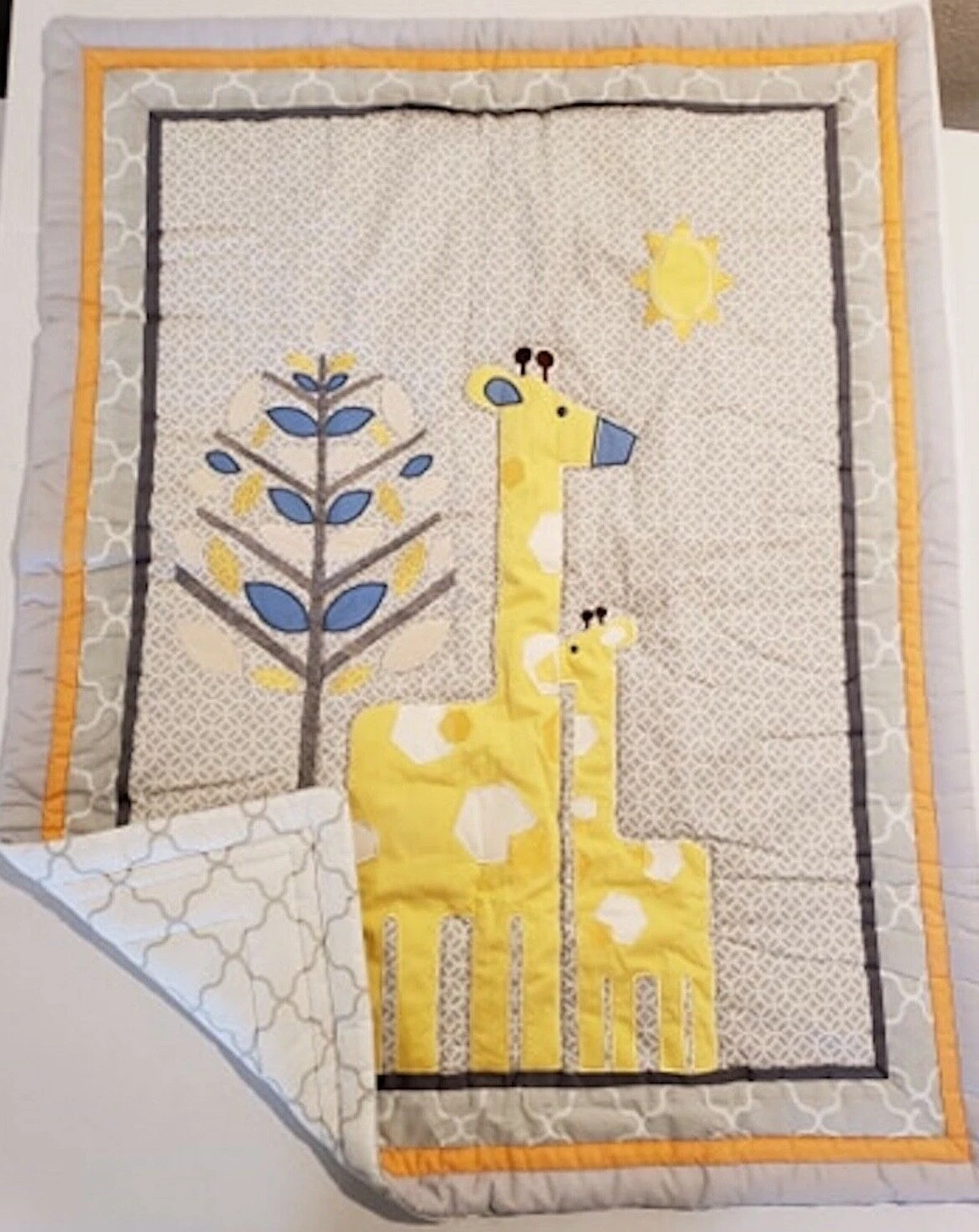 Little Love: Giraffe Time Yellow Comforter and Fitted Sheet by NoJo