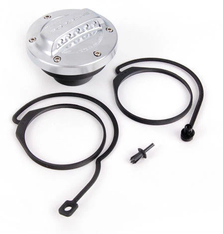 Tapa de tanque de combustible original Porsche Macan aspecto de aluminio #004400191 Foto 2 de 2