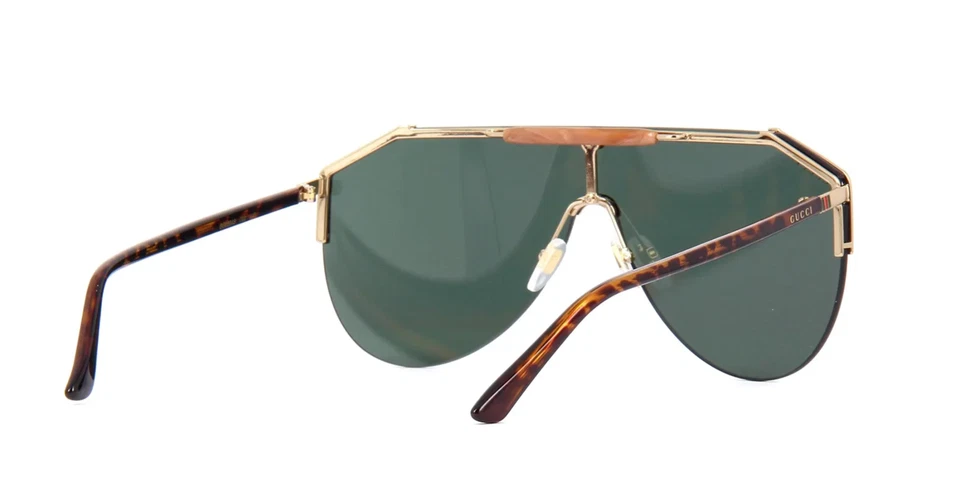 Gafas de sol Gucci GG0584S 002 en tortuga/dorado con lente verde 100 % UV Foto 3 de 4