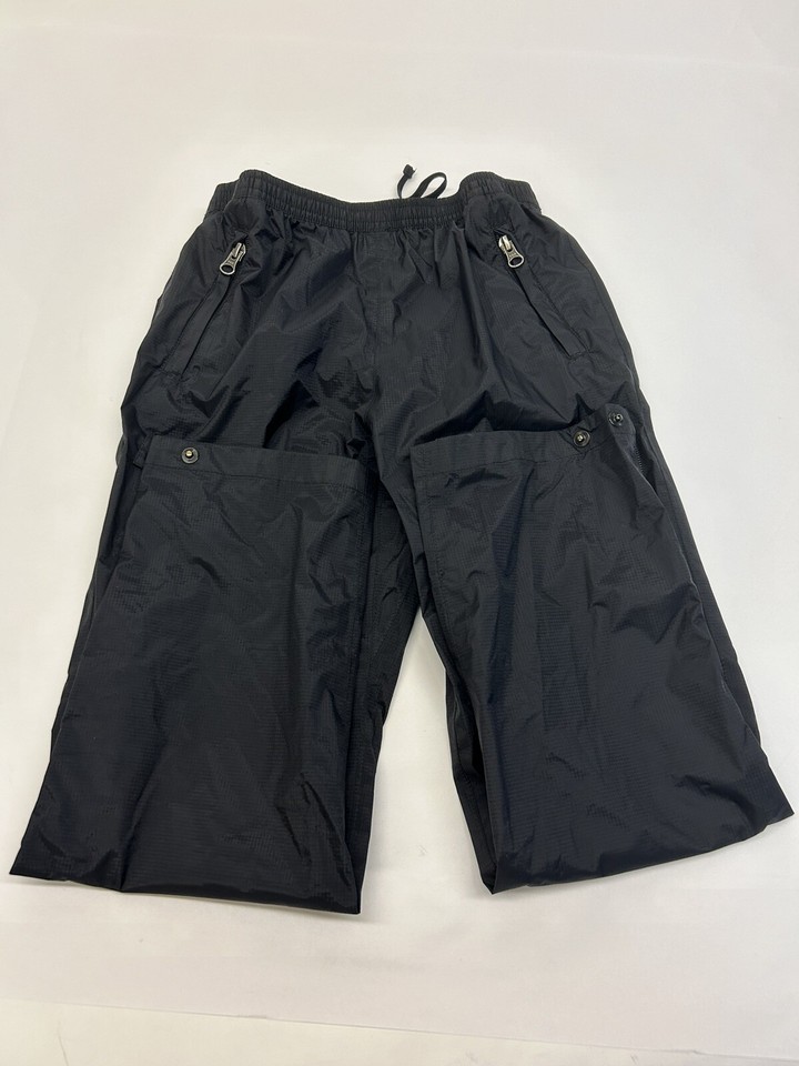 Marmot Windbreaker Pants Youth Kids M Black Zip Ankle Pockets (Inseam