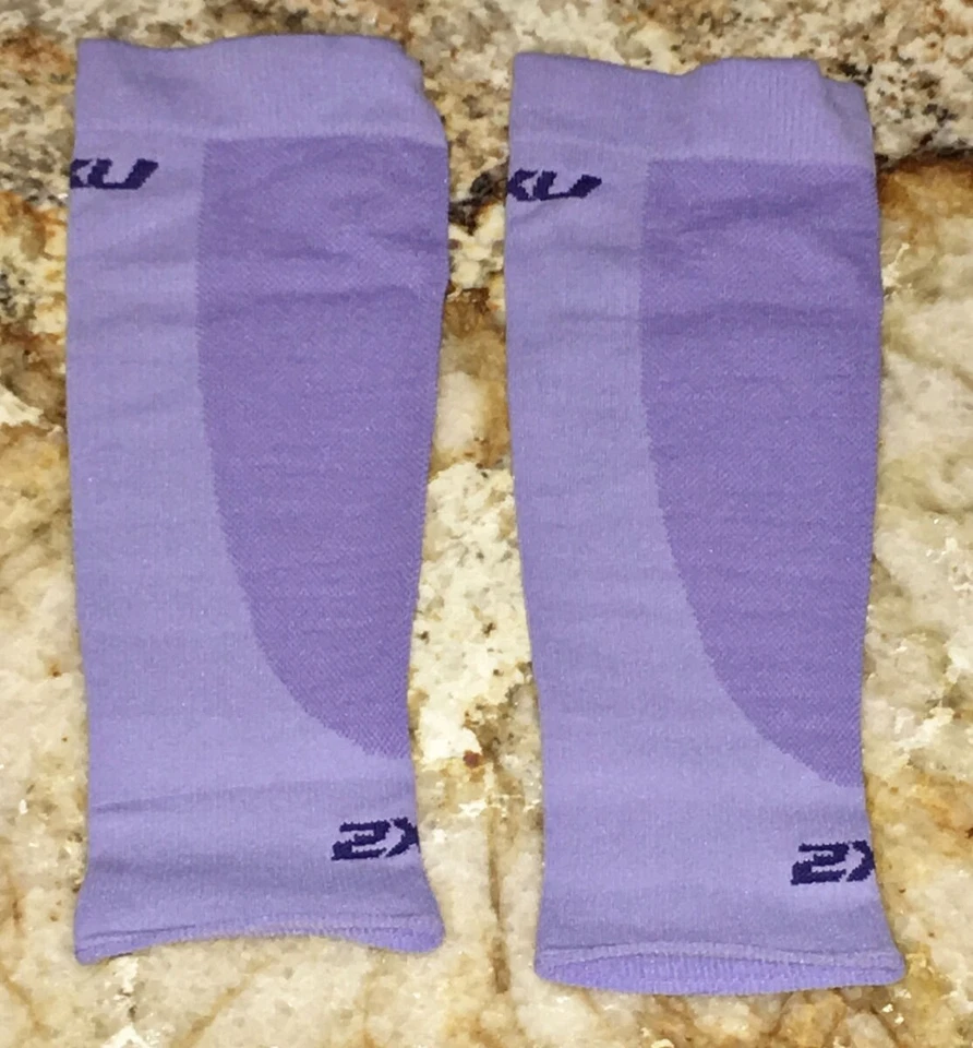 2XU Compression Performance Run Calf Sleeve Pair Lavender Running Mens Womens L - Image 4 of 4