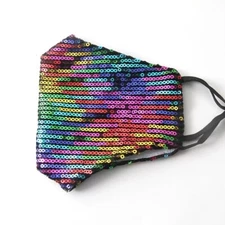 SEQUIN Womens Premium Fashion Face Mask Covering Multi Colors Filter Washable