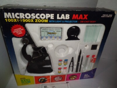 Microscope Lab Max, 100x-900x Zoom Kit Science Tech In Box