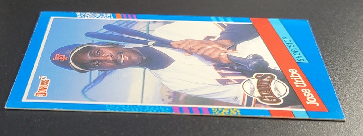 Jose Uribe 1991 Donruss Baseball Card - Blue Red Accent Jose Uribe Donruss 1991 #375 Error Card - Etsy main image 4