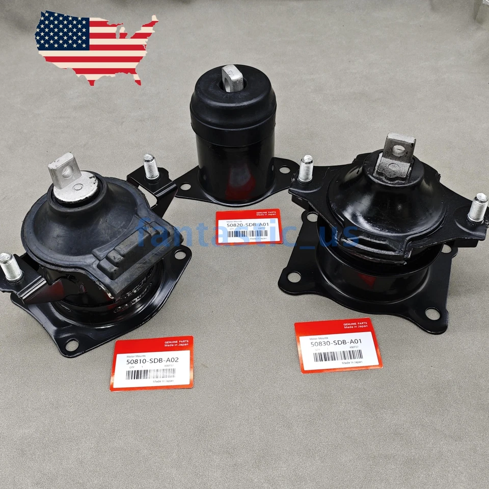 ¡Nuevo! Juego de 3 soportes de motor para Acura TL 2004-2008 3,2 L V6 automático A4526HY A4517 EE. UU. Foto 2 de 4