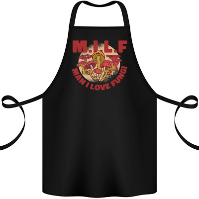 MILF Man I Love Fungi Mycology Foraging Cotton Apron 100% Organic
