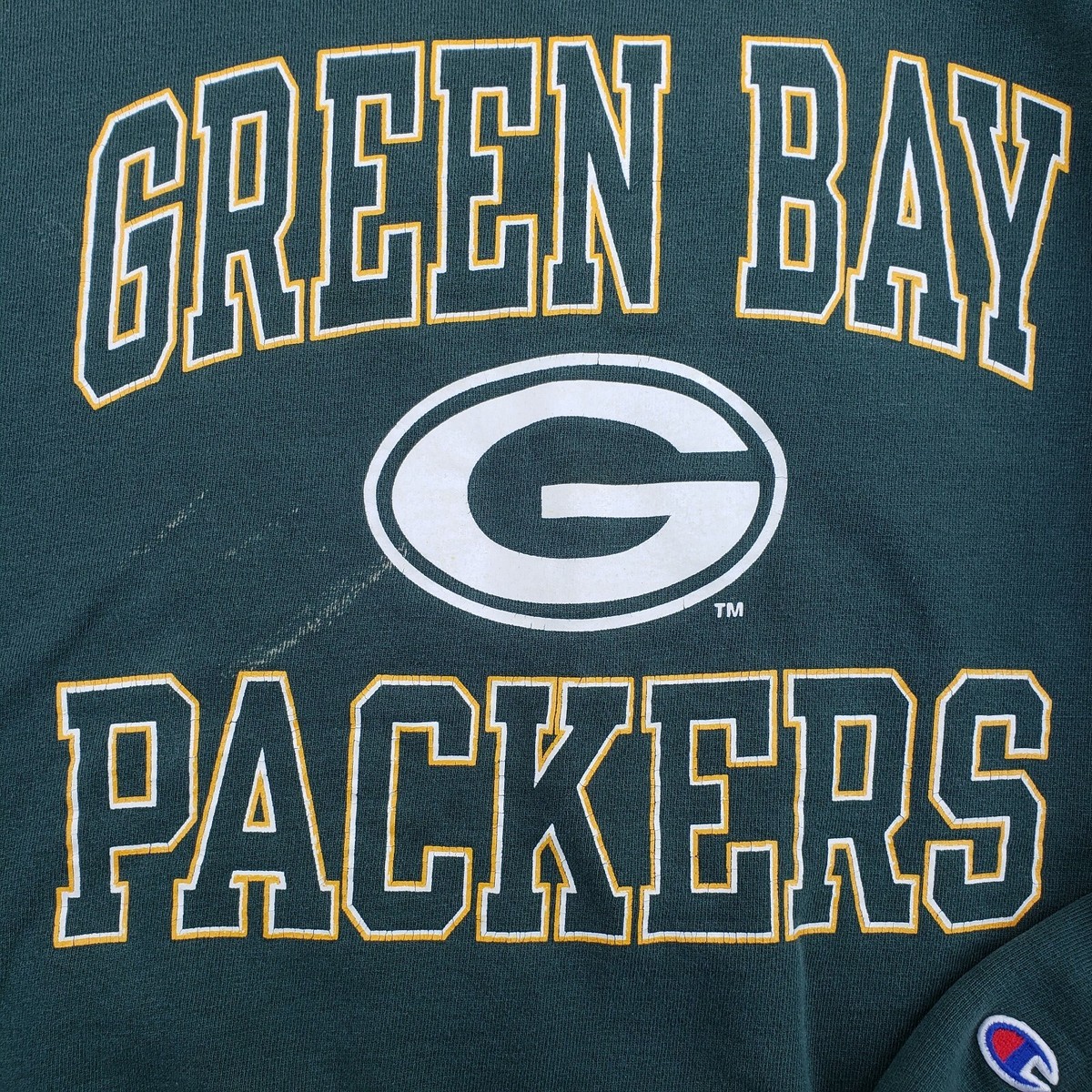 Vintage 90s Champion Green Bay Packers Crewneck Sweatshirt Large