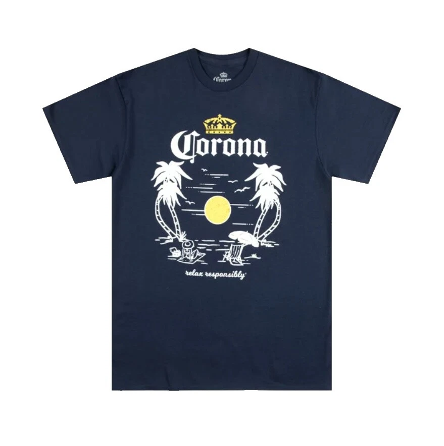 Cerveza Corona Manga corta Camisetas para Hombres