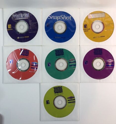 1998 Print Artist Platinum Edition #1 Publisher Graphics Software 7 Disc Set - Afbeelding 3 van 10