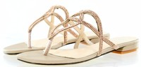 Gc G.c Shoes Women's Love Bug Thong Sandal Nude & Rose Gold Rhinestone Size 7 Gc G.c Shoes Women's Love Bug Thong Sandal Nude & Rose Gold Rhinestone Size 7