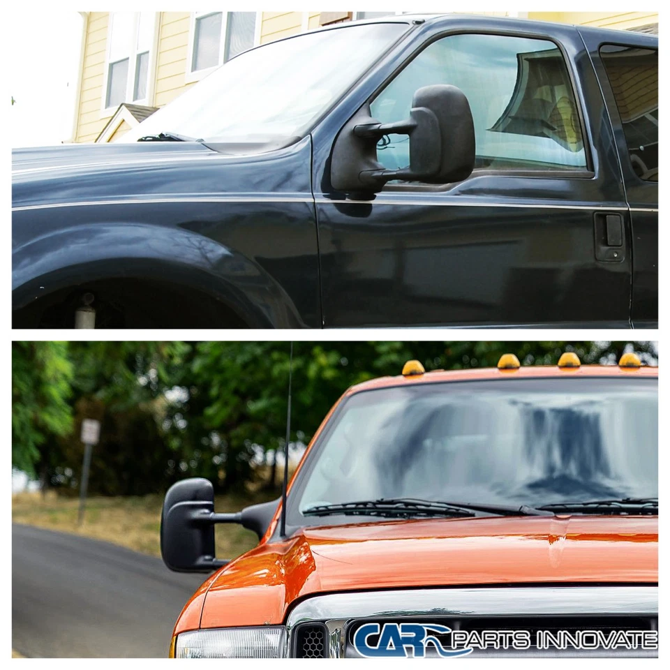 99-07 Ford F250 F350 F450 F550 Super Duty Power Heated Extend Tow View Mirrors - Image 4 of 4