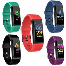 Fitness Tracker Blood Pressure Heart Rate Blu...