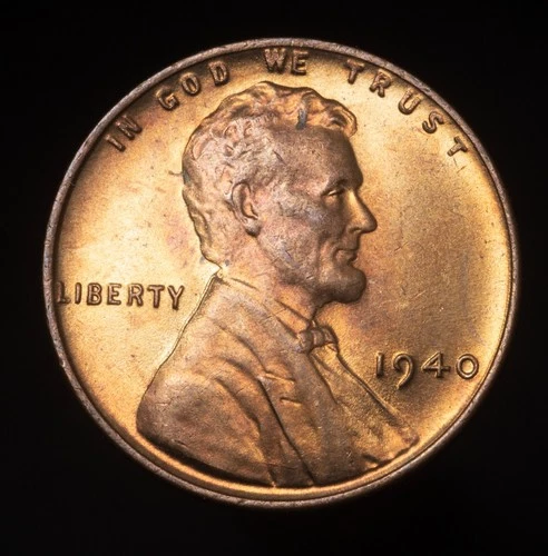 ✅ 1940-P Lincoln Wheat Cent -GEM BU -  BEAUTIFUL  GOLDEN LUSTER - Hints of ROSE