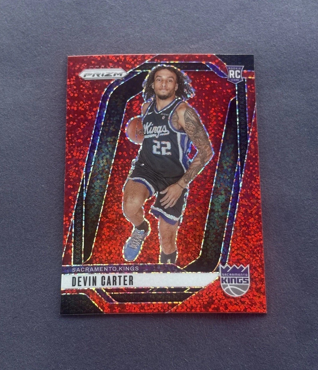 2024-25 Panini Prizm - Devin Carter #231 Red Sparkle Prizm (RC)