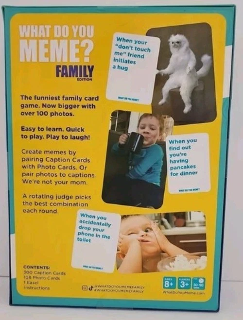 What Do You Meme? Family Edition Card Game Ages 8+ Humor Party Fun 300 Captions - Image 4 of 4