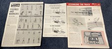 3-Vintage Monogram Home Slotcar Track Instruction/Parts Sheets-1966