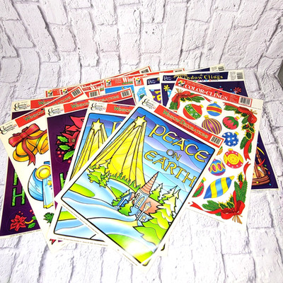 Vintage 90's Classics Window Cling 13 Christmas & New Year Holiday Decorations