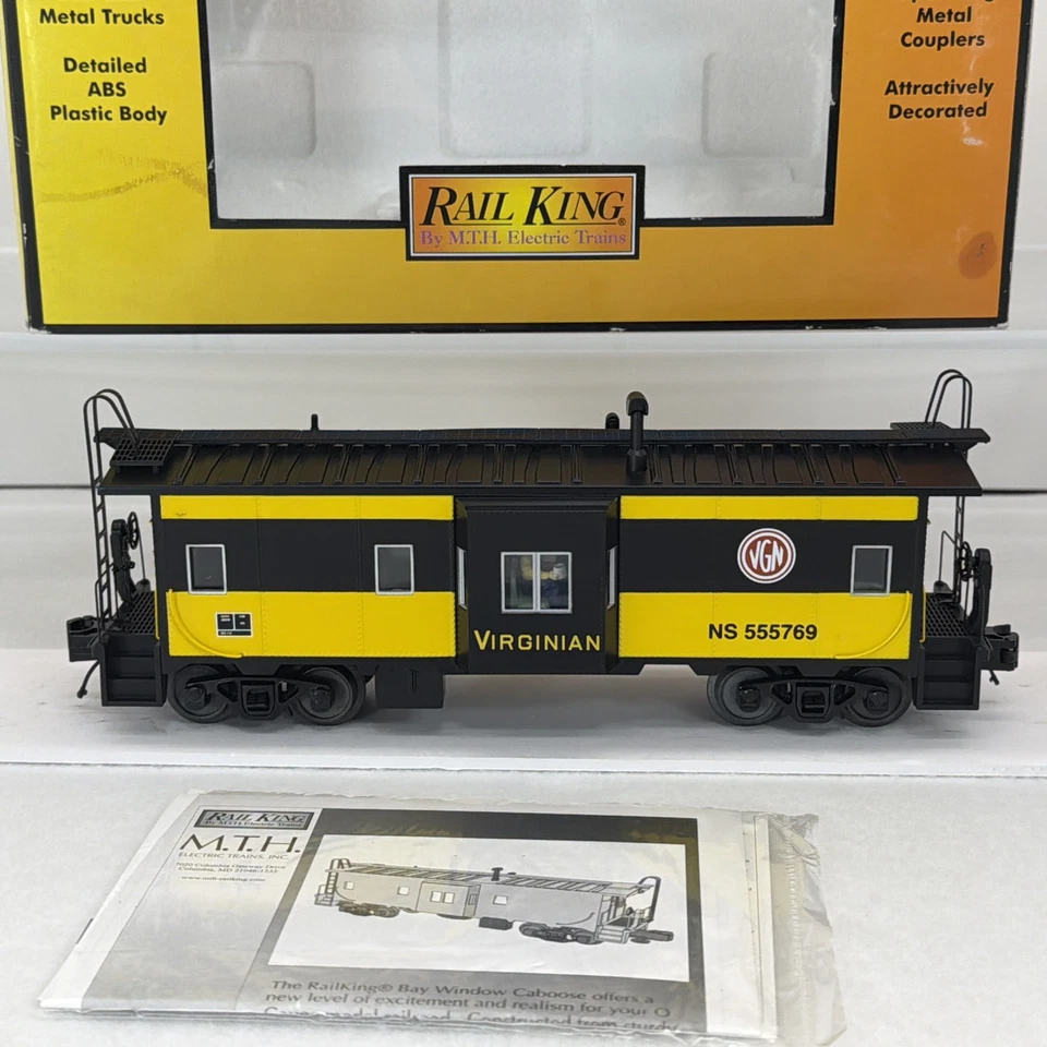 MTH Railking NS Heritage 30-77226 Virginian Bay Window Caboose New O #555769 - Image 2 of 4